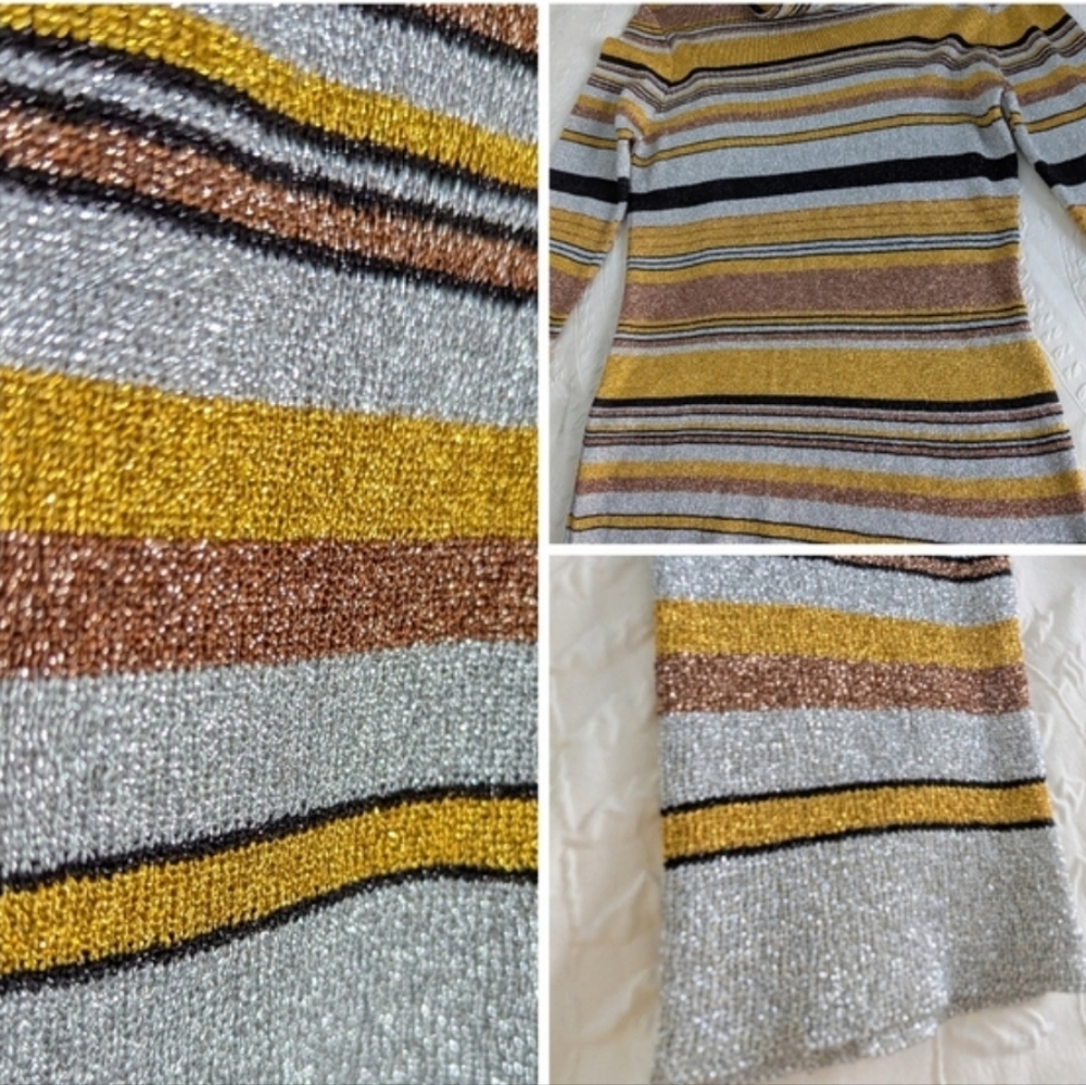 CLEARANCE Vintage Striped Metallic Sweater. Great Condition. FIRM